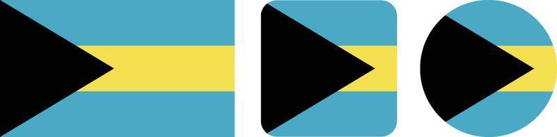 ícone de bandeira das bahamas. conjunto de ícones da web. coleção de ícones plana. ilustração vetorial simples. vetor