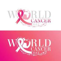 vetor do dia mundial do câncer