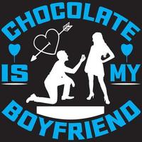 chocolate é meu namorado vetor