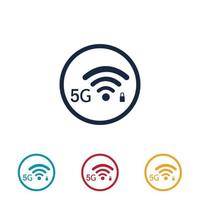 modelo de design de ilustração de logotipo 5g vetor