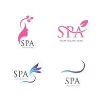 modelo de design de ilustração vetorial de logotipo de spa vetor