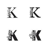 elementos de modelo de design de ícone de logotipo letra k vetor
