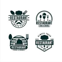 logotipo do restaurante alimentos bebidas coleções vetor