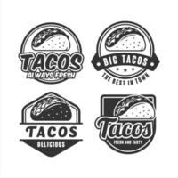 coleção de logotipo de design de modelo de tacos vetor