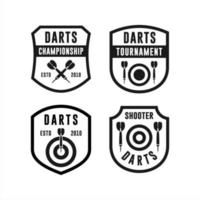 coleções de logotipos de torneio de campeonato de dardos vetor