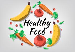Frutas e vegetais como alimento saudável vetor