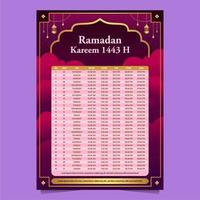 modelo de calendário do mês do ramadã vetor