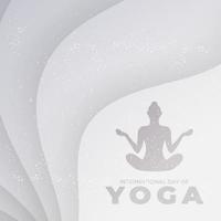 ilustração em vetor de meditação humana de design de dia internacional de ioga