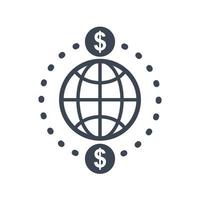 ícone de financiamento global vetor