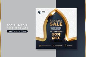 modelo de banner de postagem de mídia social de moda de venda do ramadã vetor