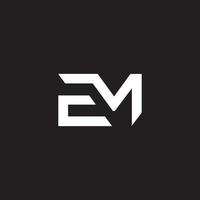 em, me elemento de branding gráfico de vetor de modelo de design de logotipo.