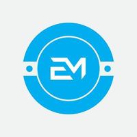 em, eu modelo de design de logotipo elemento de marca gráfico vetorial vetor