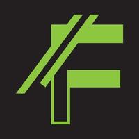 Ícone de design de logotipo de letra f para empresa e negócios vetor