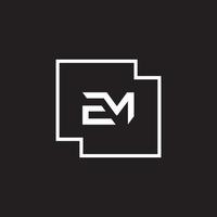 em, me elemento de branding gráfico de vetor de modelo de design de logotipo.