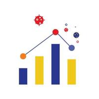uma ilustração de diagrama para infográfico dos casos covid vetor