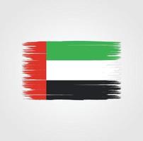 bandeira dos Emirados Árabes Unidos com estilo pincel vetor