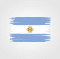 bandeira da argentina com pincel vetor