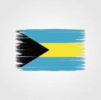 bandeira das bahamas com pincel vetor