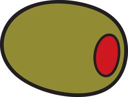 ilustração vetorial de cor vegetal verde-oliva vetor