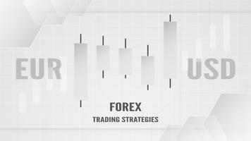 Conceito de estratégia de negociação Forex em papel cortado e artesanato para negócios, comerciante, investimento, marketing. Vector a ilustração no bacgkround abstrato da tecnologia em branco e em cinzento.