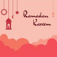 gráfico de ilustração vetorial da bênção do ramadan kareem. perfeito para cartão de saudação do ramadã, modelo do ramadã, etc vetor