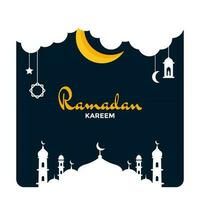 gráfico de ilustração vetorial de ramadan kareem. perfeito para cartão do ramadã, pôster, modelo vetor