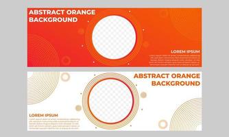 modelo de banner gradiente laranja abstrato vetor