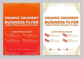 coleção de modelo de panfleto de negócios gradiente laranja vetor