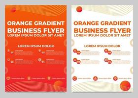 coleção de modelo de panfleto de negócios gradiente laranja vetor