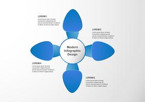 Elemento infographic azul moderno no fundo cinzento com espaço da cópia para a apresentação do negócio, o molde, a bandeira da Web e o gráfico do movimento. vetor