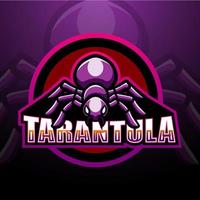 design de logotipo de esport de mascote de tarântula vetor