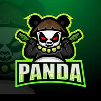 design do logotipo do mascote panda esport vetor