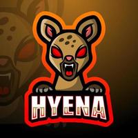 design de logotipo de esport de mascote de hiena vetor