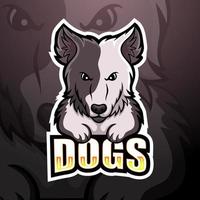 design de logotipo de esport de mascote de cachorro vetor