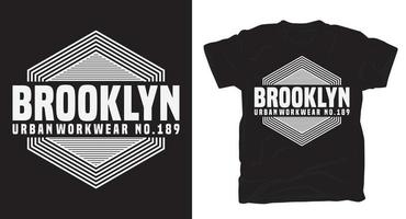 tipografia do brooklyn para design de camisetas vetor