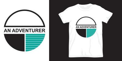 camiseta curta de um aventureiro vetor