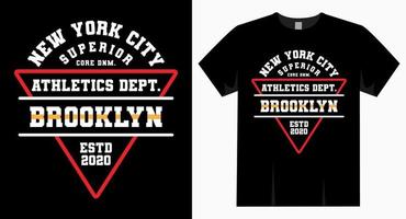 design de tipografia superior de nova york para camiseta vetor