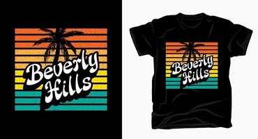 tipografia de beverly hills para design de camiseta vetor
