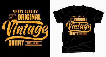 design de tipografia de roupa vintage para camiseta vetor