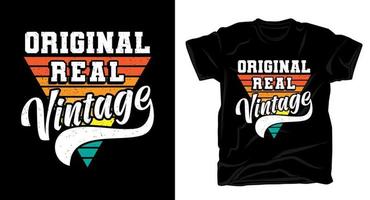 tipografia vintage real original para design de t-shirt vetor