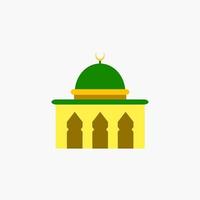 design de ícone plano mesquita colorida. projetos para o ramadã. vetor