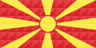 bandeira artística da macedônia com design de arte conceitual de onda geométrica. vetor