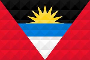 bandeira artística de antígua e barbuda com design de arte conceitual de onda geométrica. vetor