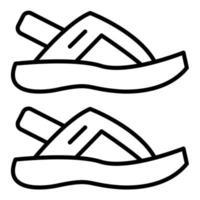 ícone de linha de sandália vetor
