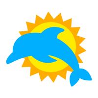 Ilustração dos desenhos animados de golfinho vetor