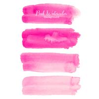 Aquarela cor-de-rosa do curso da escova no fundo branco. Ilustração vetorial vetor