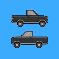 carro preto em design de pixel art vetor