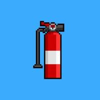 pixel art de extintor de incêndio vetor