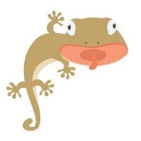 ícone de vetor de desenho animado de lagarto fofo