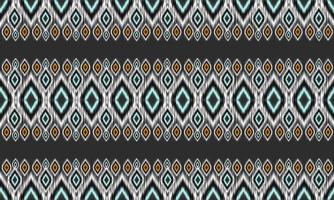 geométrico étnico oriental ikat padrão design tradicional para plano de fundo, tapete, papel de parede, roupas, embrulho, batik, tecido, ilustração vetorial. estilo bordado. vetor